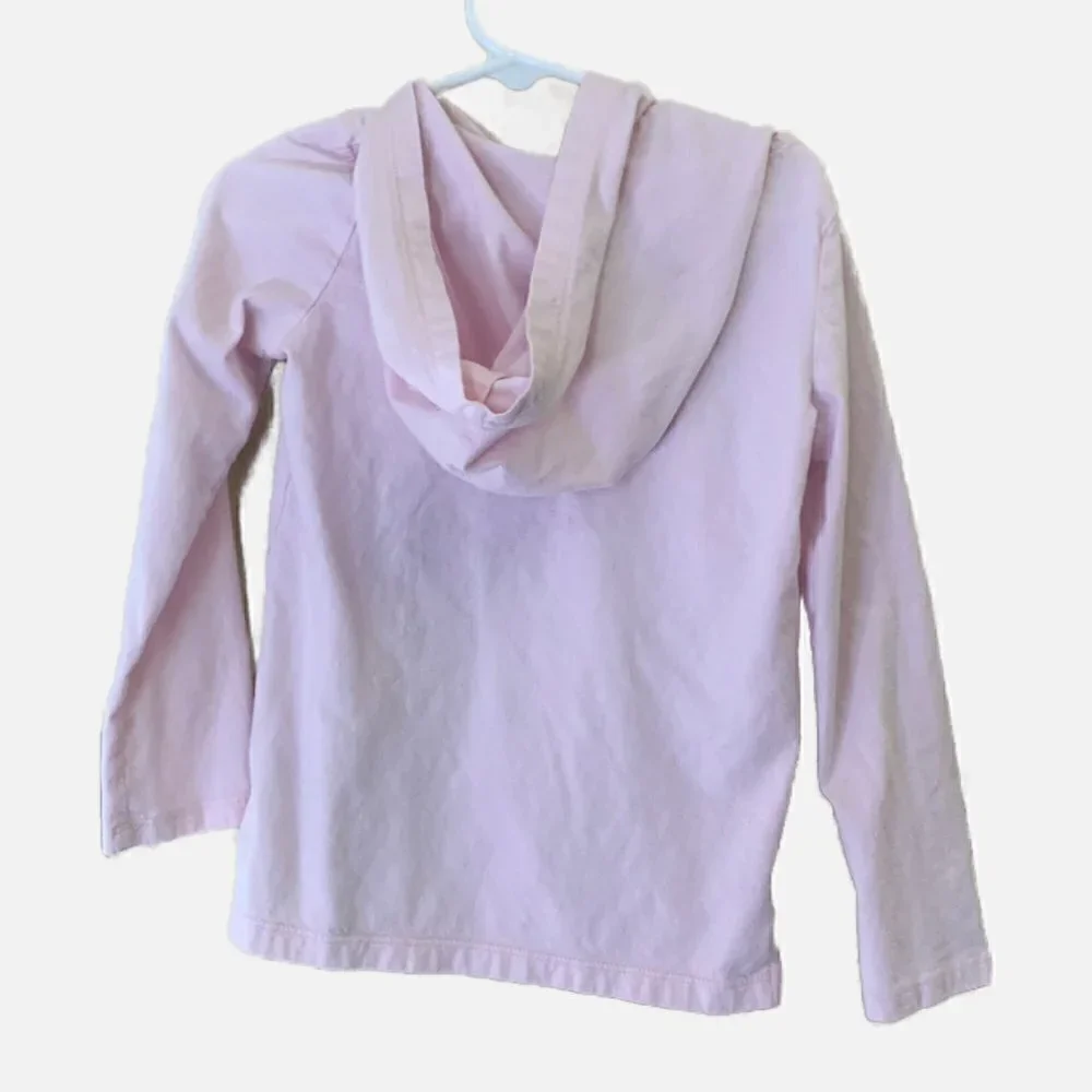 Carter's Kid Light Pink Floral Deer Hooded Long Sleeve Top 6/6X.